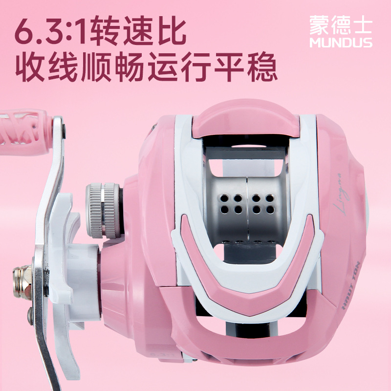 Pink 6.3:1 Gear Ratio 3+1 Ball - đánh giá và giá Ice Fishing Line