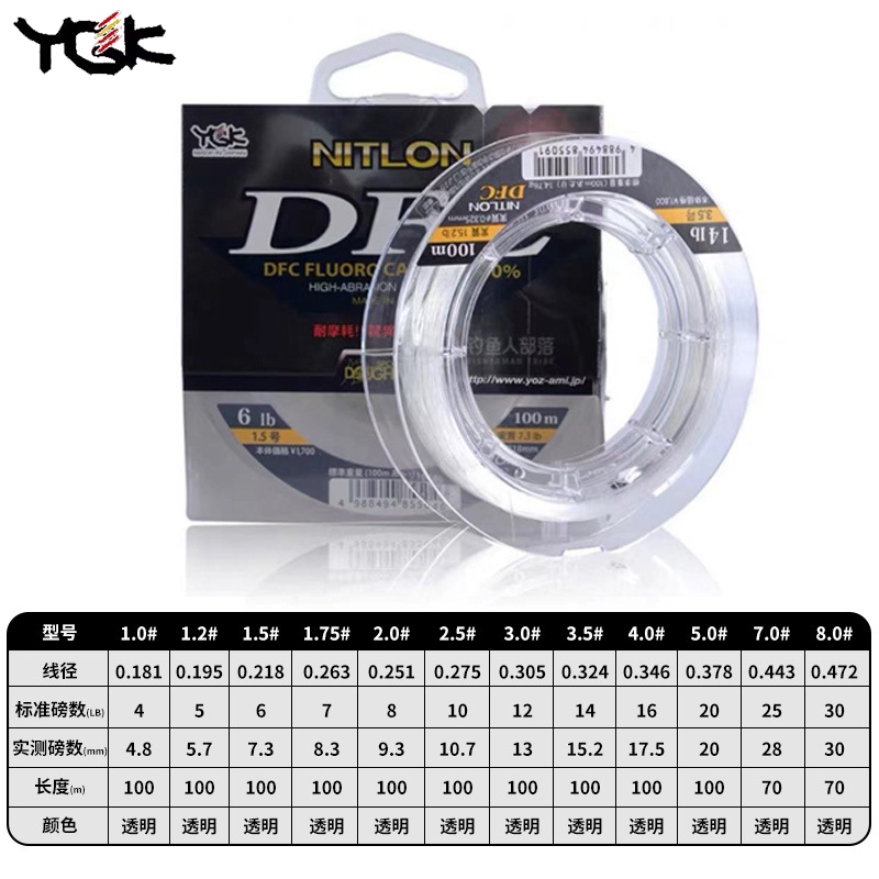 YGK Original DFC Carbon Line O - đánh giá và giá Fluorocarbon Line