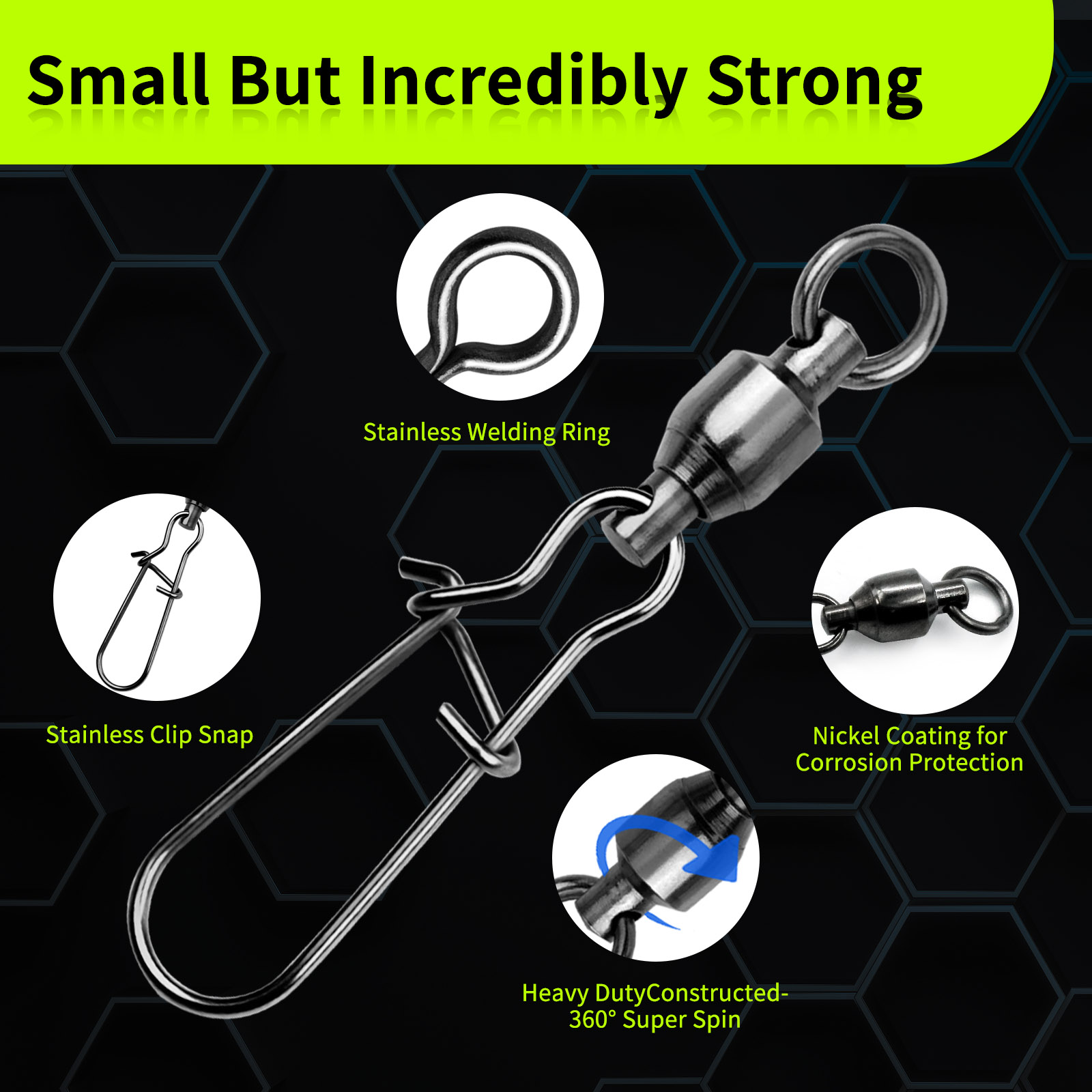 9KM 10PCS Ball Bearing Swivel  - đánh giá và giá Freshwater Line