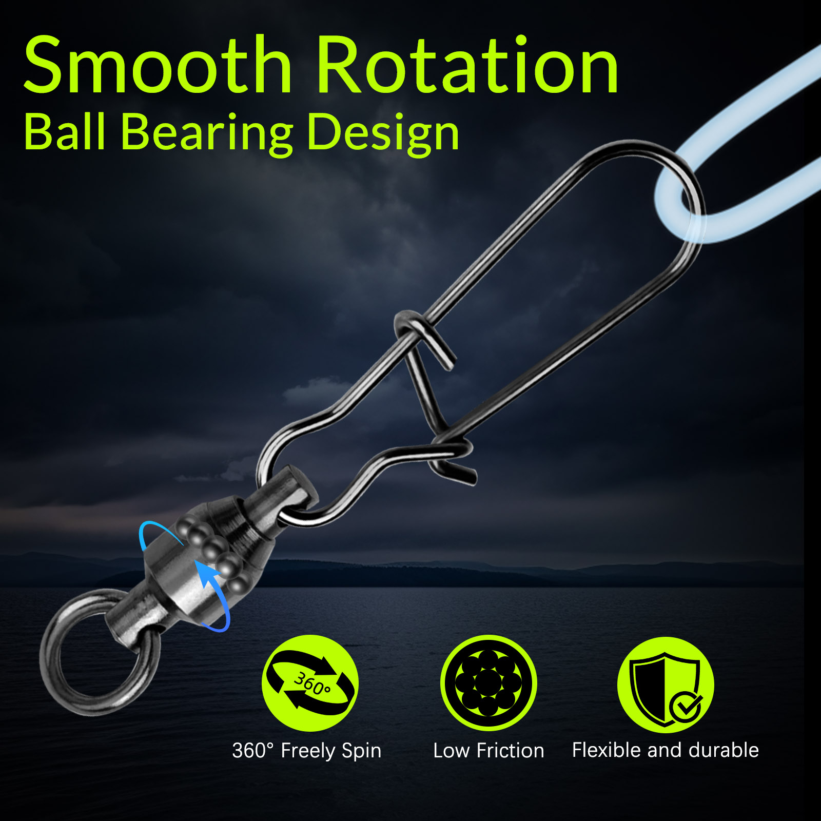 9KM 10PCS Ball Bearing Swivel  - đánh giá và giá Freshwater Line