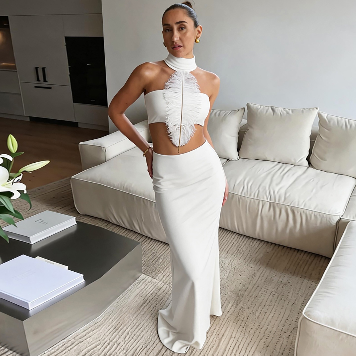 Women White Sexy Slim Waist-ba - đánh giá và giá Fly Line